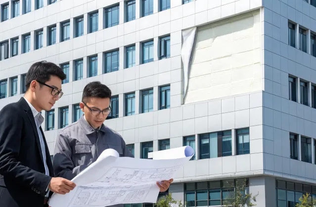 Commercial office curtain wall insulation detailing