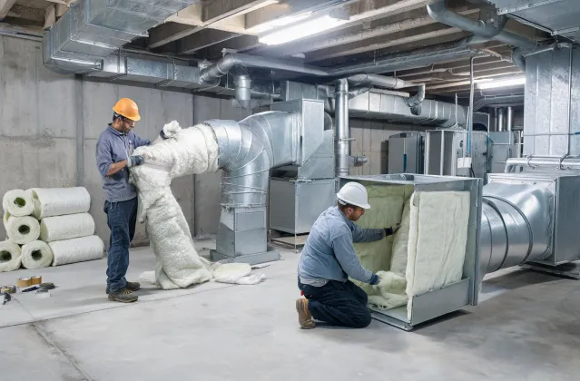 Mechanical room duct insulation